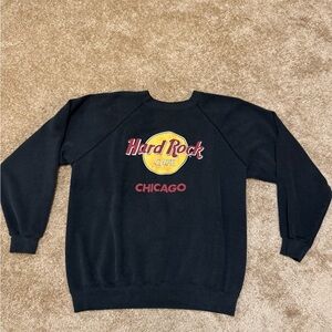 Hard Rock Cafe Chicago Black Crewneck